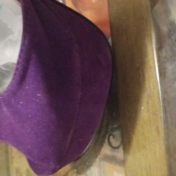 Fabulous Rhinestone 6 inch Suede Purple Stilettos - Picture 7 of 13